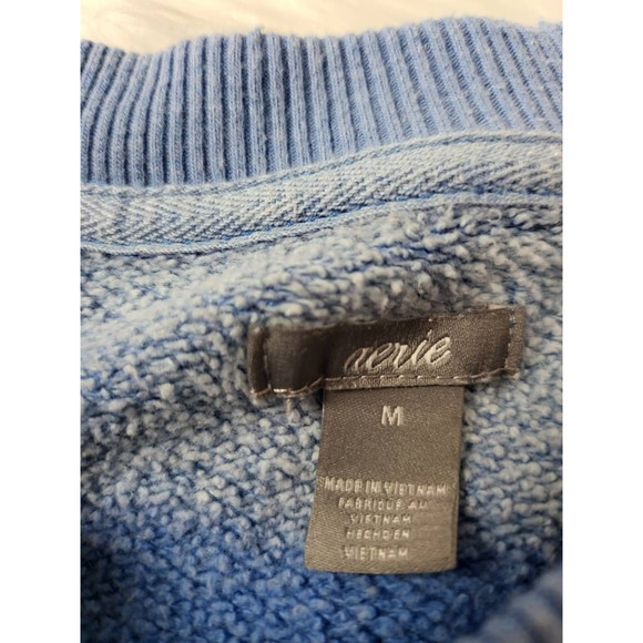 Aerie Womens Pullover Sweatshirt Blue Multicolor Stripe Long Sleeve Jewel Neck M - Picture 5 of 6